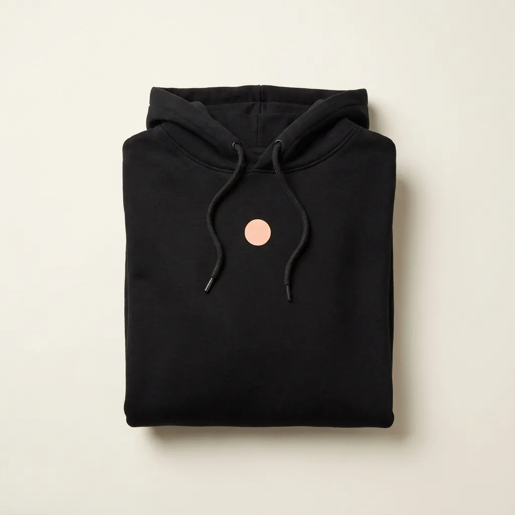 Black streetwear hoodie with print
