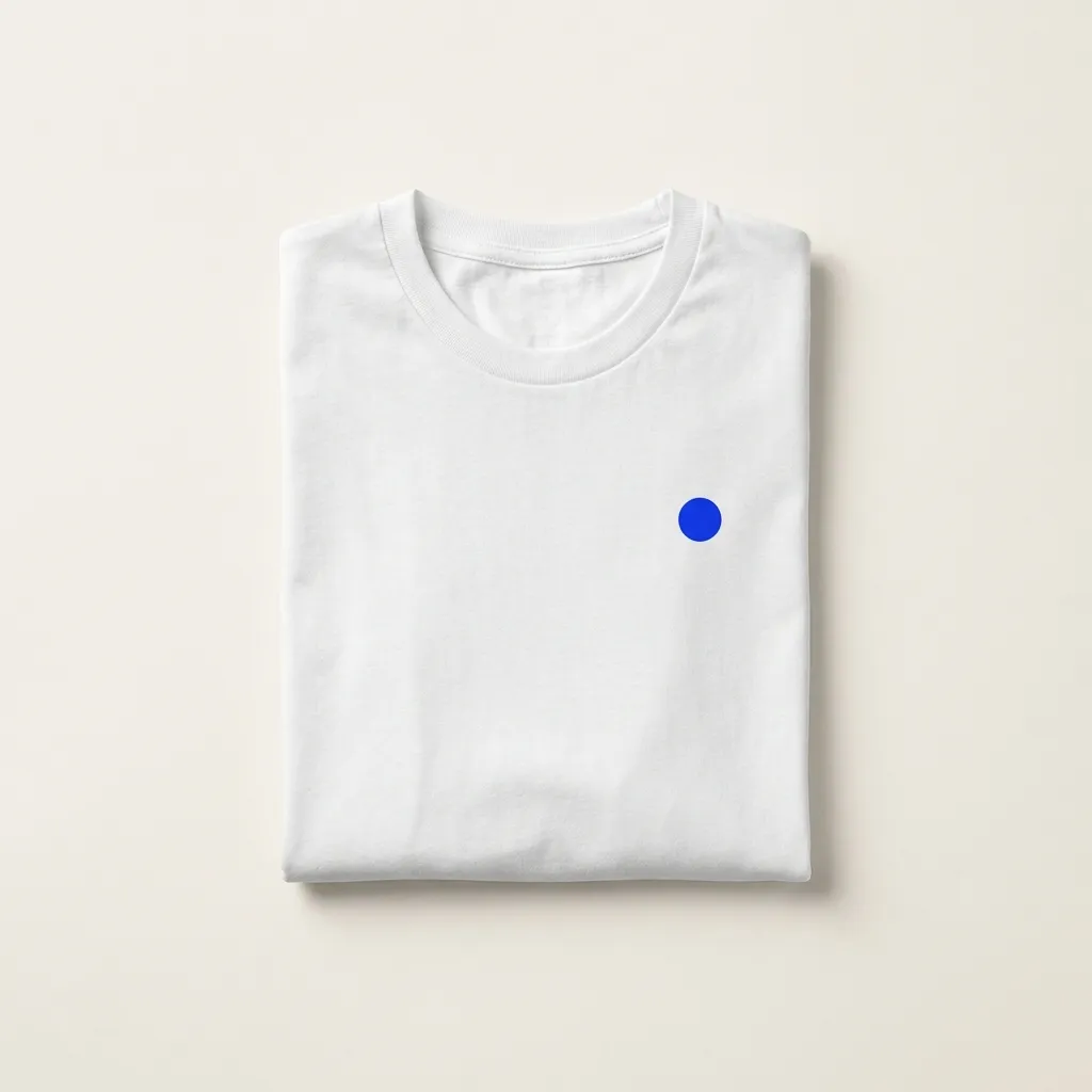 White corporate t-shirt with logo